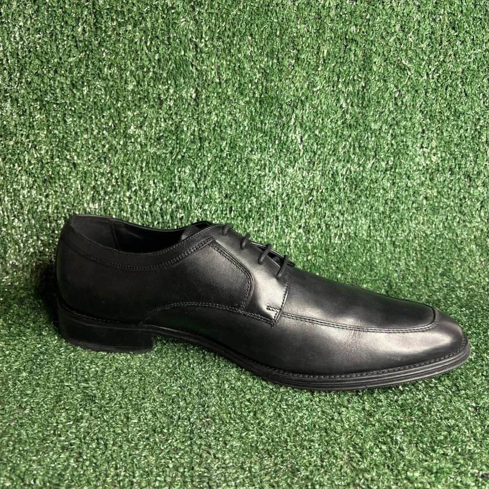 Kenneth Cole Tully Oxford Leather Lace Up Formal Dress Shoes Black Mens Size 12M